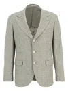 Brunello Cucinelli Herringbone Blazer In Multi