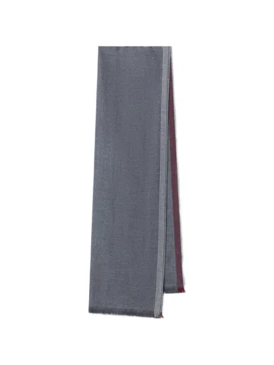 Brunello Cucinelli Scarf In A Fine Wool And Cashmere Blend In Gray