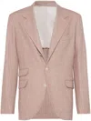 BRUNELLO CUCINELLI HERRINGBONE LINEN BLAZER