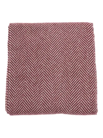 Brunello Cucinelli Herringbone-pattern Cashmere Scarf In Neutral