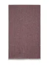 Brunello Cucinelli Herringbone-pattern Cashmere Scarf In Brown