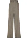 Brunello Cucinelli Herringbone-pattern Pressed-crease Trousers In Brown