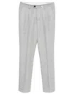 Brunello Cucinelli Herringbone-pattern Trousers In Grey