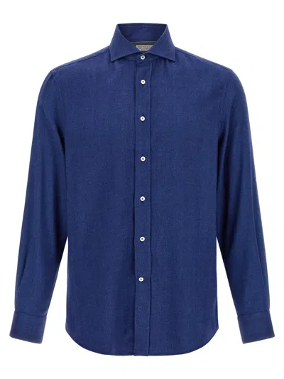 BRUNELLO CUCINELLI BRUNELLO CUCINELLI HERRINGBONE SHIRT