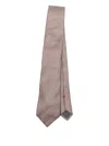 Brunello Cucinelli Herringbone Silk Tie In Neutral
