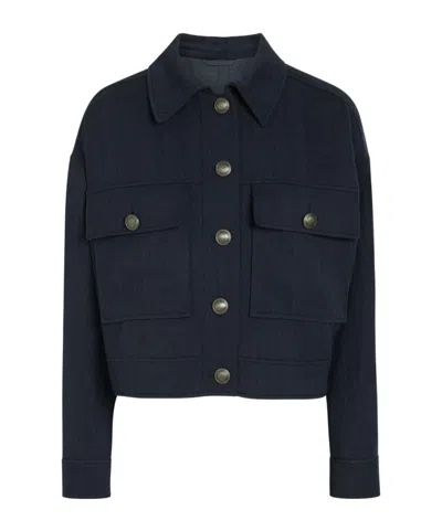 Brunello Cucinelli Herringbone Stretch-wool Jacket In Black