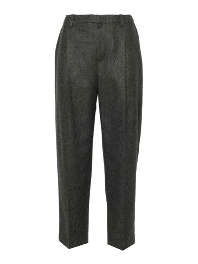 BRUNELLO CUCINELLI HERRINGBONE TROUSERS