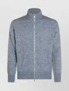 Brunello Cucinelli Long-sleeved Knitted Cardigan In Gray
