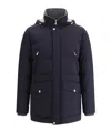 Brunello Cucinelli Hooded Down Jacket With Adjustable Back Slits In Black
