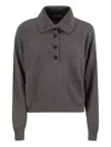 Brunello Cucinelli High-collar Sweater In Gray