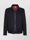 Brunello Cucinelli High Collar Wool Bomber Jacket In Black