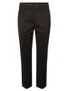 Brunello Cucinelli High Embellished Waist Plain Crop Trousers In Black