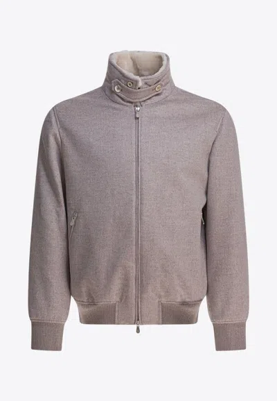 BRUNELLO CUCINELLI HIGH-NECK BOMBER JACKET