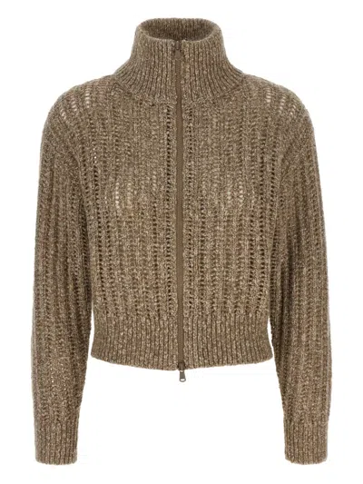 BRUNELLO CUCINELLI HIGH-NECK CARDIGAN