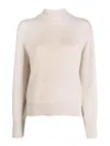 Brunello Cucinelli Sequined High-neck Jumper In Beis