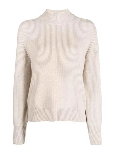 Brunello Cucinelli Sequined High-neck Jumper In Beis