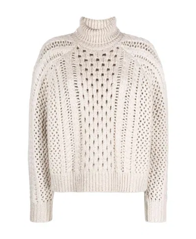 BRUNELLO CUCINELLI BRUNELLO CUCINELLI OPENWORK TURTLENECK JUMPER