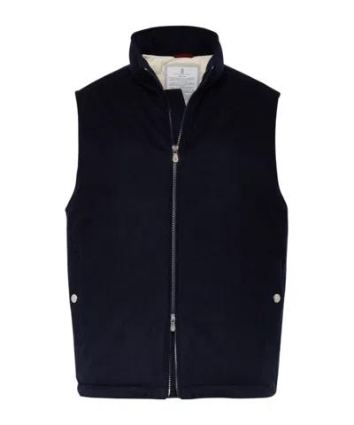BRUNELLO CUCINELLI BRUNELLO CUCINELLI HIGH NECK ZIP UP GILET