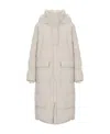 Brunello Cucinelli High-neck Hooded Coat In Nude