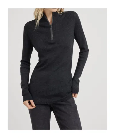 Brunello Cucinelli Ribbed-knit Wool-blend Top