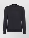 Brunello Cucinelli High Neck Long Sleeve Knit Sweater In Gray