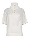 Brunello Cucinelli High-neck Open-knit Sweater