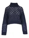 Brunello Cucinelli High-neck Open-knit Sweater