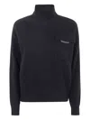 Brunello Cucinelli Cashmere Turtleneck Knit Sweater In Black