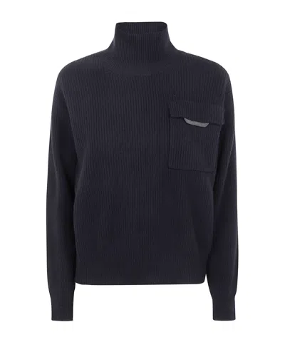 BRUNELLO CUCINELLI HIGH-NECK POCKET SWEATHSHIRT