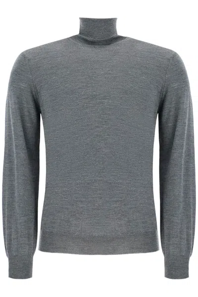 Brunello Cucinelli High-neck Pullover Sweater In Gray