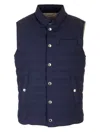 Brunello Cucinelli Down Vest In Blue