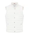 Brunello Cucinelli Quilted Shell Down Gilet In White