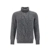 Brunello Cucinelli Man Turtleneck Grey Size 46 Cashmere