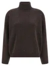 Brunello Cucinelli High Neck Sweater Sweaters And Cardigans Brown In Brown