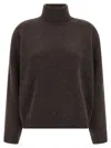 Brunello Cucinelli High Neck Sweater Sweaters And Cardigans Brown In Brown