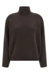 Brunello Cucinelli High Neck Sweater Sweaters And Cardigans Brown In Brown