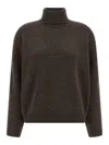 Brunello Cucinelli High Neck Sweater Sweaters And Cardigans Brown In Brown