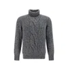 Brunello Cucinelli Man Turtleneck Grey Size 46 Cashmere In Gray