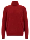 Brunello Cucinelli High Neck Sweater In Red