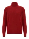 Brunello Cucinelli High Neck Sweater Sweaters And Cardigans Multicolor In Red