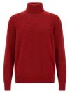 Brunello Cucinelli High Neck Sweater Sweaters And Cardigans Multicolor In Red