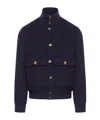 Brunello Cucinelli Wool Bomber Jacket In Black