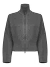 Brunello Cucinelli Grey Sparkling Knit Zip-up Cardigan In Gray