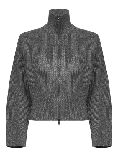BRUNELLO CUCINELLI HIGH-NECK ZIP-FATENING CARDIGAN