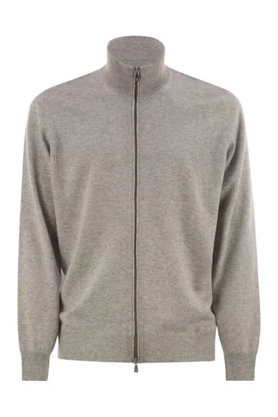 BRUNELLO CUCINELLI BRUNELLO CUCINELLI HIGH-NECKED CASHMERE CARDIGAN WITH ZIP