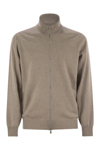 BRUNELLO CUCINELLI BRUNELLO CUCINELLI HIGH-NECKED CASHMERE CARDIGAN WITH ZIP