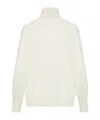 Brunello Cucinelli High-necked Long-sleeved Knitted Pullover In White