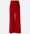 Brunello Cucinelli High-rise Cotton Corduroy Wide-leg Pants In Red