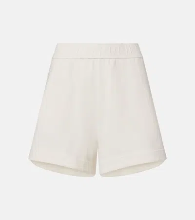 Brunello Cucinelli High-rise Cotton Shorts In Neutral