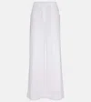 Brunello Cucinelli High-rise Cotton Wide-leg Pants In White